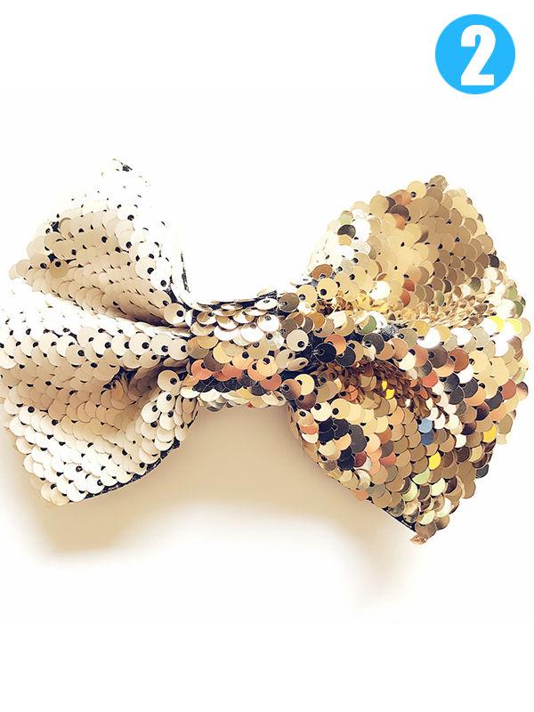 Colorful Sequins Big Bowknot Hair Clip - dianjiang-