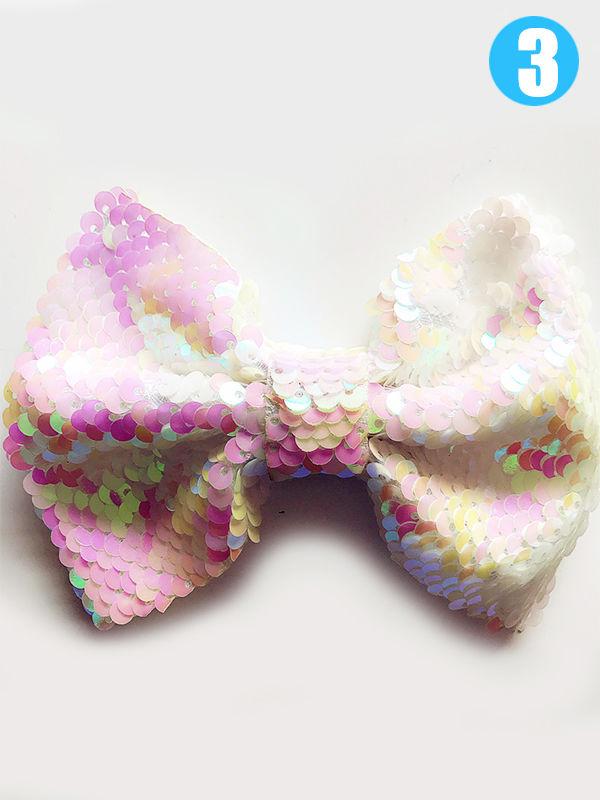 Colorful Sequins Big Bowknot Hair Clip - dianjiang-