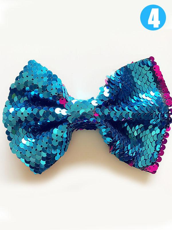 Colorful Sequins Big Bowknot Hair Clip - dianjiang-