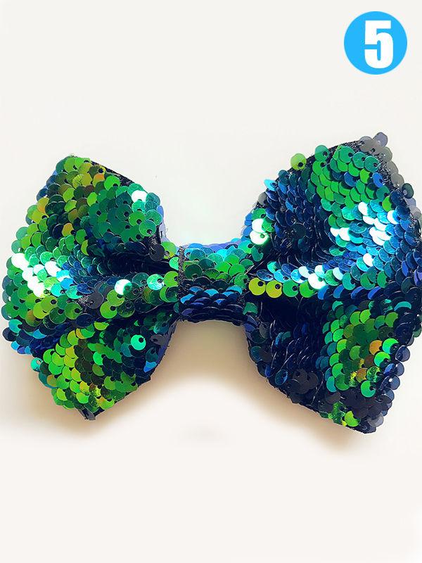 Colorful Sequins Big Bowknot Hair Clip - dianjiang-