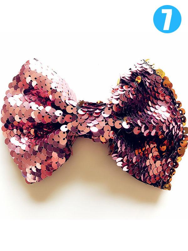 Colorful Sequins Big Bowknot Hair Clip - dianjiang-