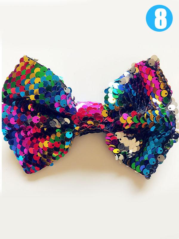 Colorful Sequins Big Bowknot Hair Clip - dianjiang-