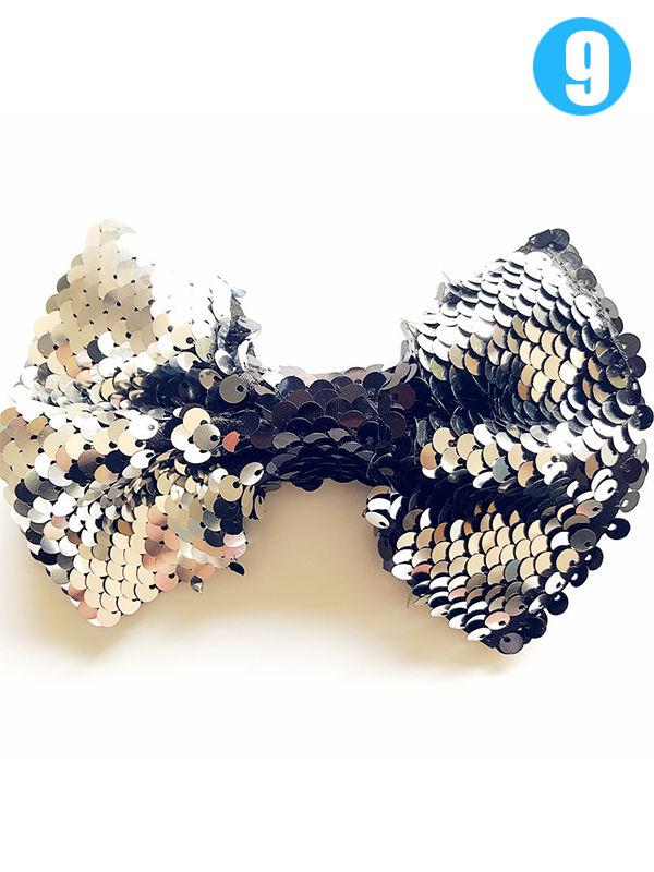 Colorful Sequins Big Bowknot Hair Clip - dianjiang-