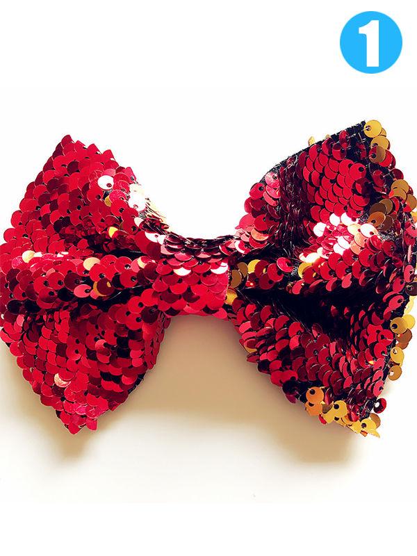 Colorful Sequins Big Bowknot Hair Clip - dianjiang-