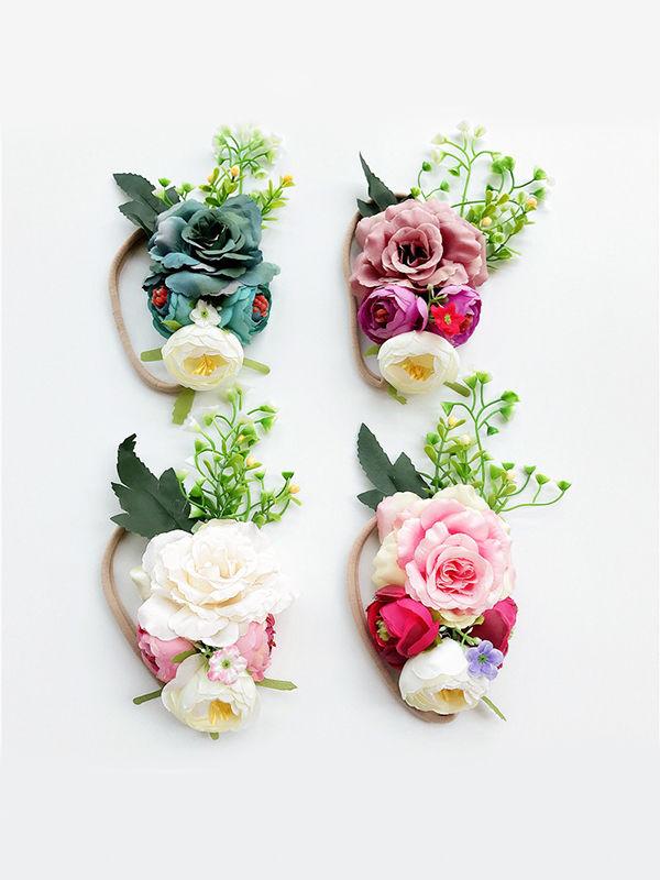 Colorful Artificial Flower Headband - dianjiang-