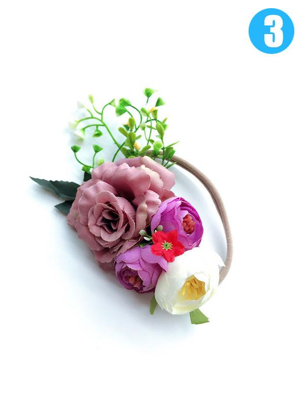 Colorful Artificial Flower Headband - dianjiang-