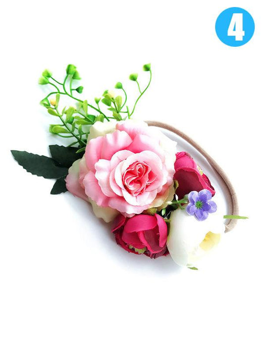 Colorful Artificial Flower Headband - dianjiang-