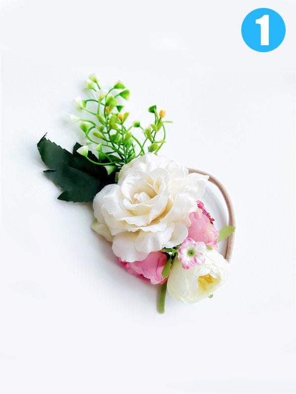 Colorful Artificial Flower Headband - dianjiang-