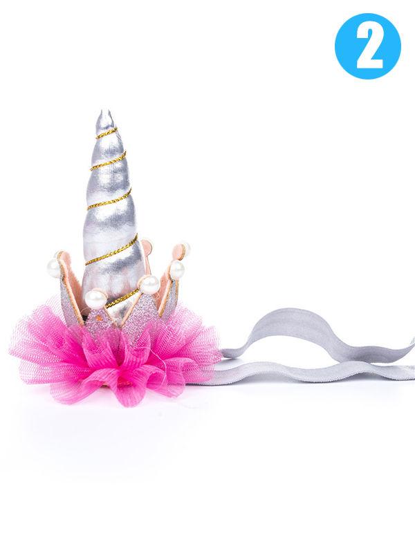 Glitter Unicorn Horn Crown Hairband Party Hair Accessory - dianjiang-