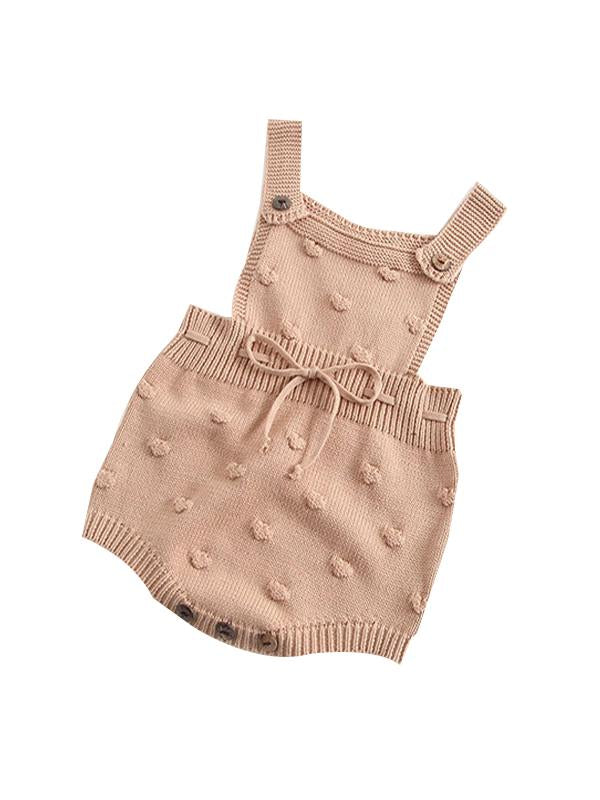 Bubble Balls Sleeveless Bodysuit Knitted Baby Suspender chrochet Romper - dianjiang-