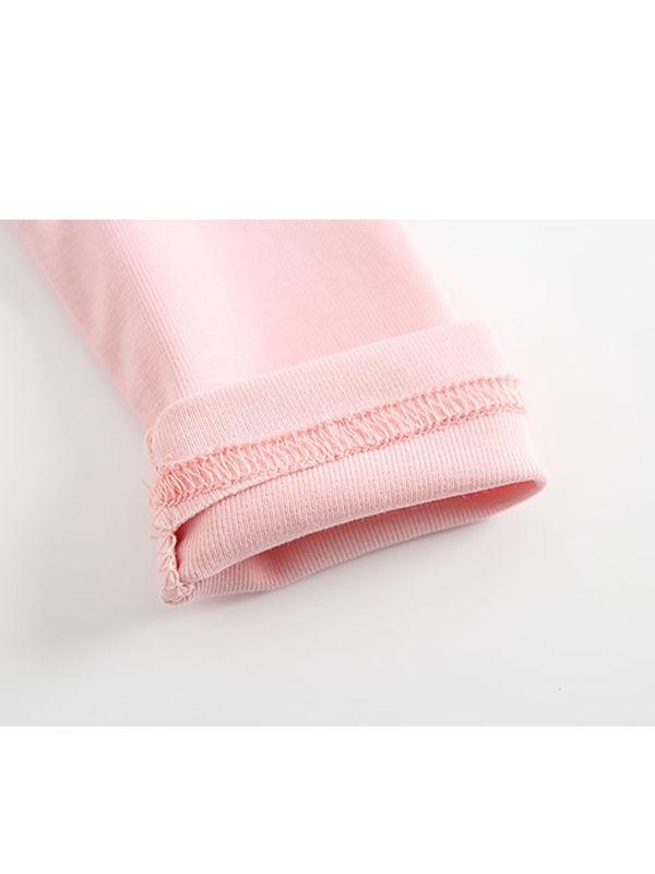 Solid Color Long Sleeves Shirt Turndown Collar Baby Girls Undershirt - dianjiang-