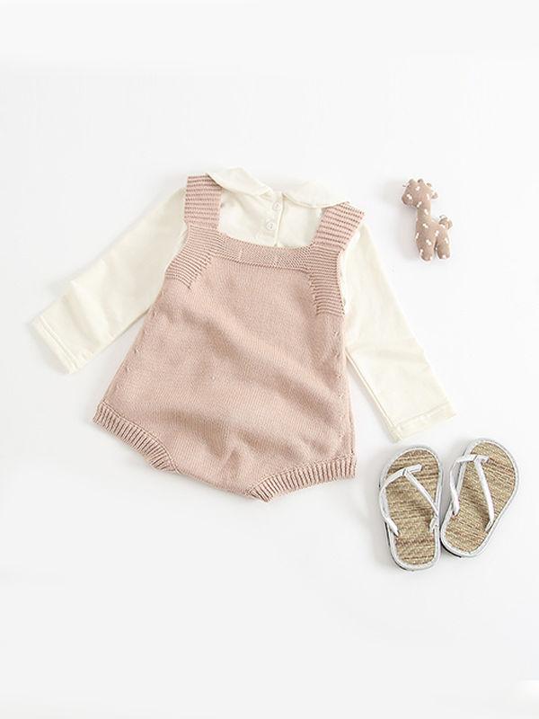 Cute Rabbit Romper Knitted Cotton Baby Suspender Jumpsuit Daily New - dianjiang-