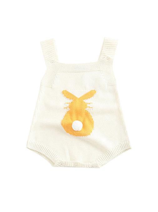 Cute Rabbit Romper Knitted Cotton Baby Suspender Jumpsuit Daily New - dianjiang-