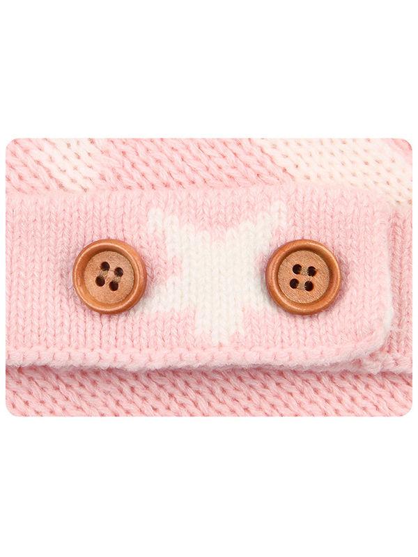 Cute Cat Ears Stars Print Knitwear Wrapper Baby Sleeping Blanket - dianjiang-