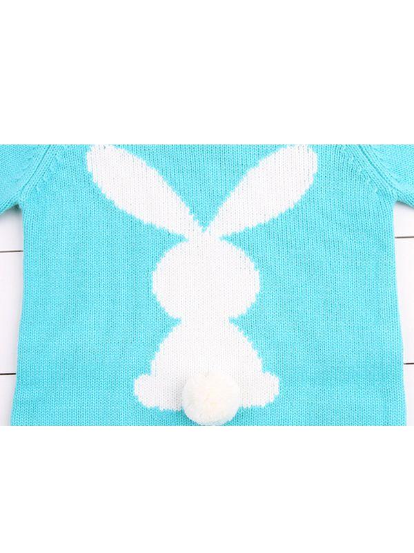 Rabbit Knitted Onesies Long Sleeves Jumpsuit Acrylic Baby Romper - dianjiang-