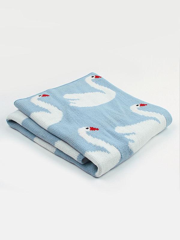 Geese Knitted Acrylic Wrap Blankets for Infant Baby - dianjiang-