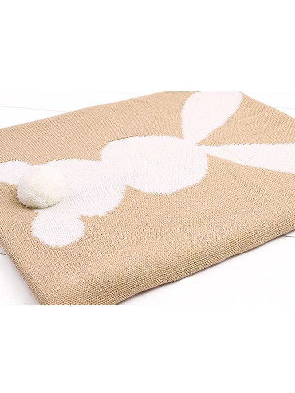 Rabbit Footprints Knitted Acrylic Blanket - dianjiang-