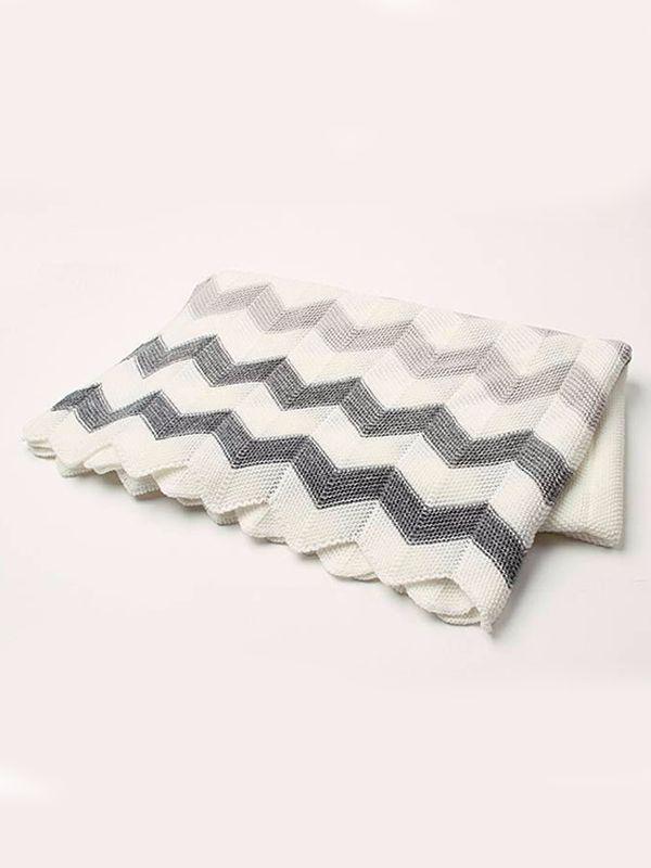 Rhombus Plaids Warp Knitted Acrylic Blanket - dianjiang-