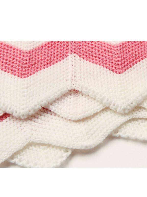 Rhombus Plaids Warp Knitted Acrylic Blanket - dianjiang-