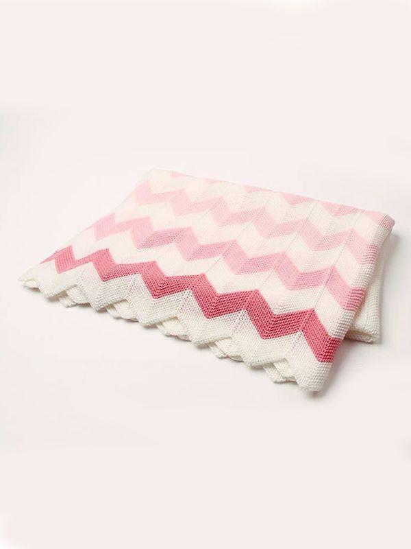 Rhombus Plaids Warp Knitted Acrylic Blanket - dianjiang-