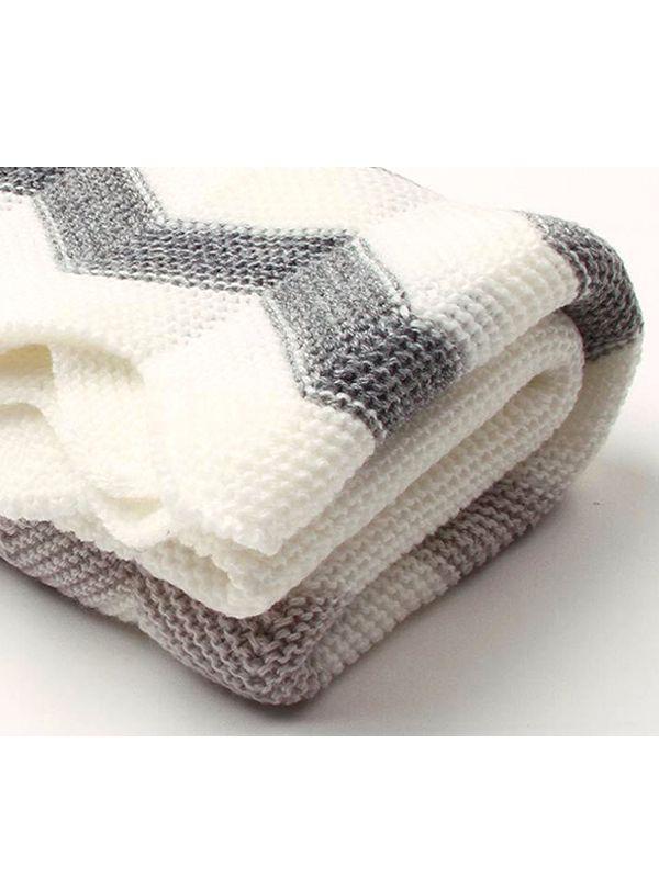 Rhombus Plaids Warp Knitted Acrylic Blanket - dianjiang-