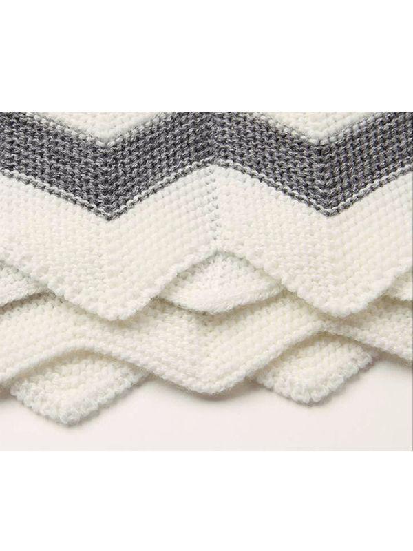 Rhombus Plaids Warp Knitted Acrylic Blanket - dianjiang-