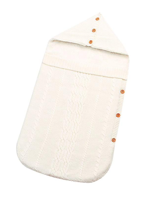 Solid Color Fleece Lined Knitted Sleeping Bag - dianjiang-