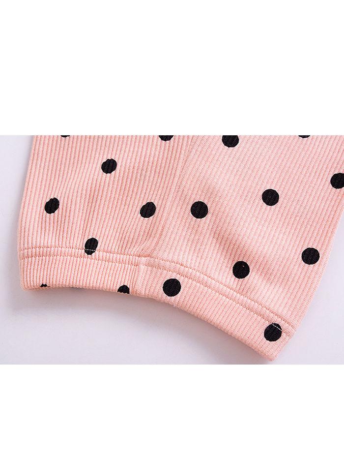 Baby Collection Laciness Dots Leggings Warm Render Pants For Toddler Girls - dianjiang-