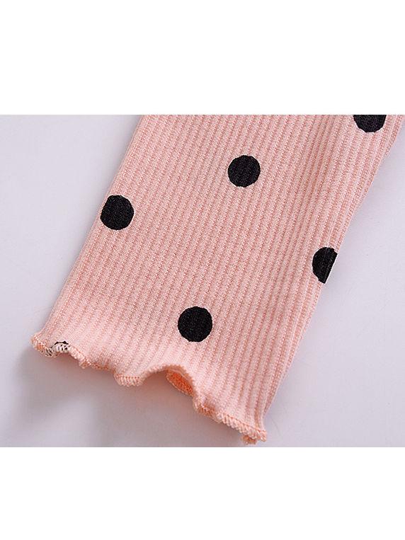 Baby Collection Laciness Dots Leggings Warm Render Pants For Toddler Girls - dianjiang-