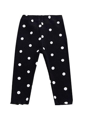 Baby Collection Laciness Dots Leggings Warm Render Pants For Toddler Girls - dianjiang-