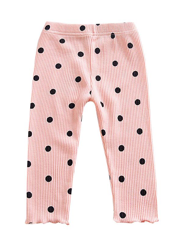 Baby Collection Laciness Dots Leggings Warm Render Pants For Toddler Girls - dianjiang-