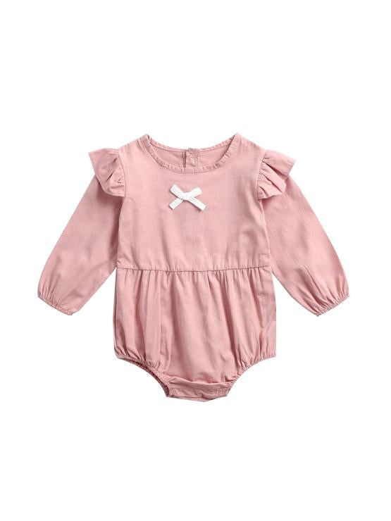 Spring Fall Ruffled Long Sleeve Infant Toddler Girls Romper - dianjiang-