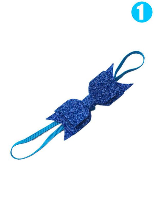 Multicolor Bowknot Headbands Cute Sequin Elastic Children Baby Headdress - dianjiang-