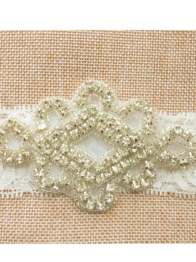 Fashion Rhinestone Lace Headband Rhombus Wedding Hairband Kids' Hair Decorations - dianjiang-