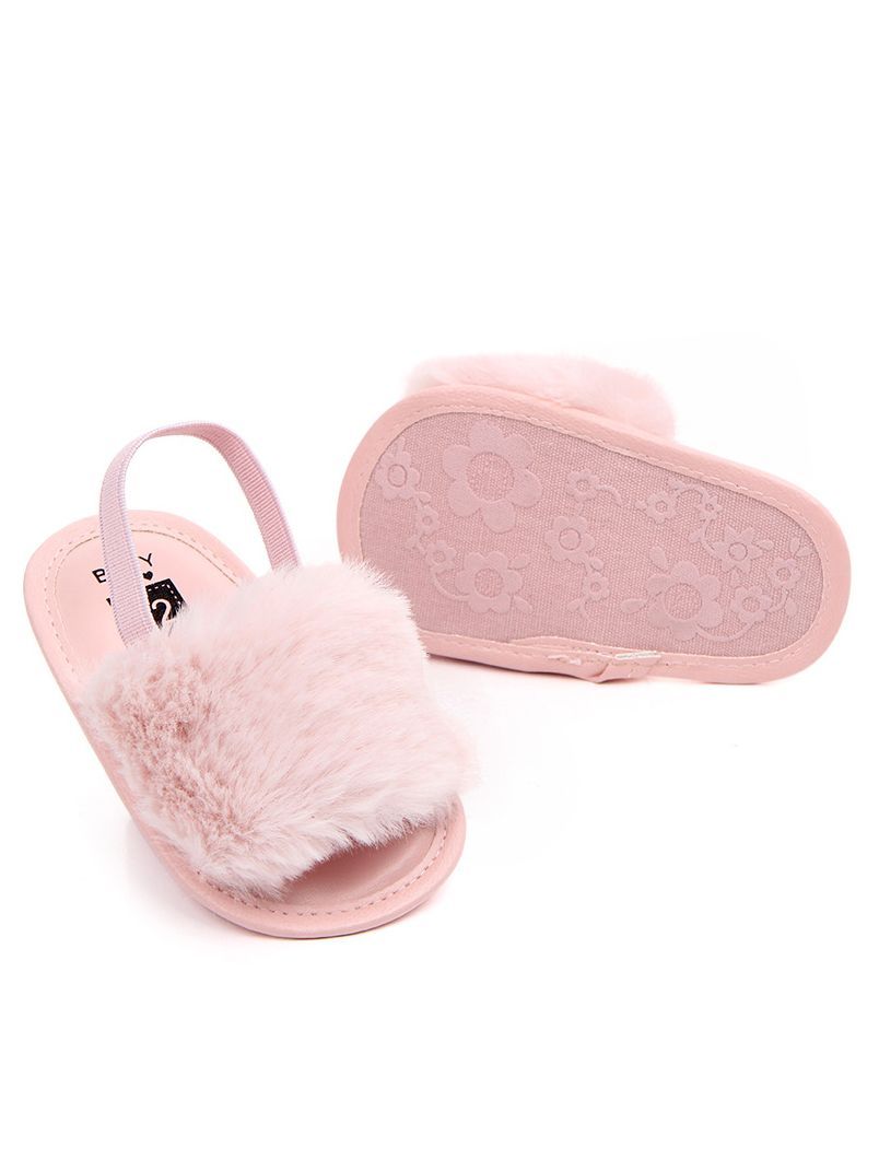 Trendy Soft Sole Fluffy Crib Sandals Shoes for Baby Toddler Girl - dianjiang-