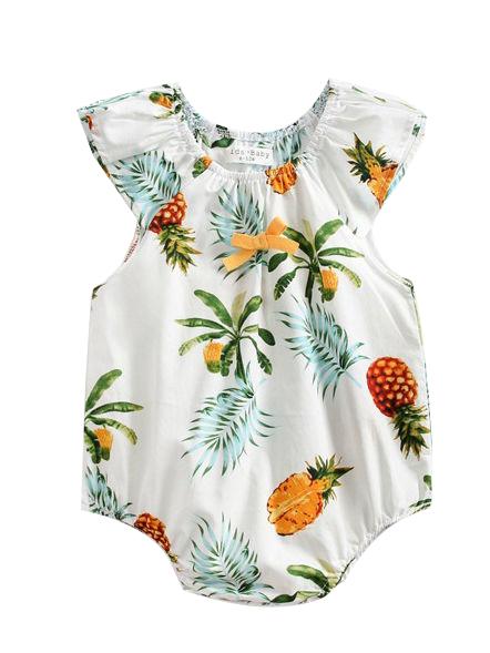 Pineapple Print Summer Onesie Infant Girl Bodysuit - dianjiang-