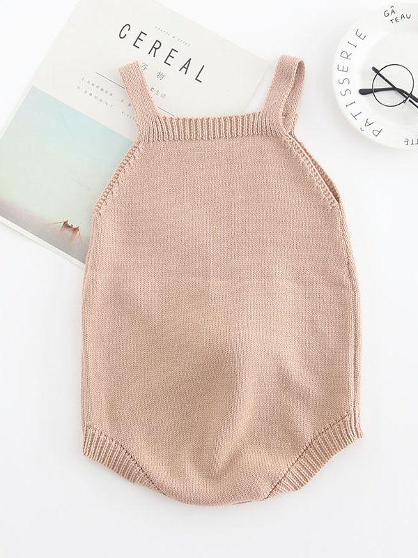 Bunny Knitted Onesie Cotton Baby crochet Romper With 3D Tail Bodysuit - dianjiang-