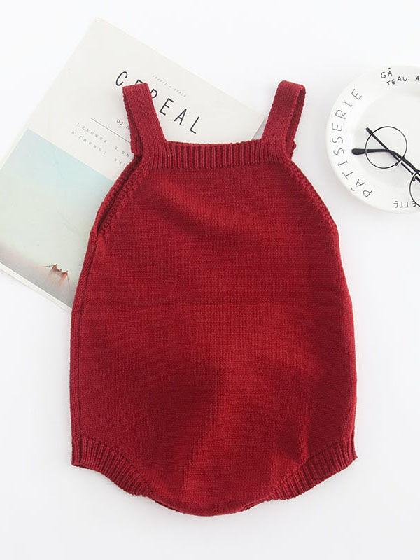 Bunny Knitted Onesie Cotton Baby crochet Romper With 3D Tail Bodysuit - dianjiang-