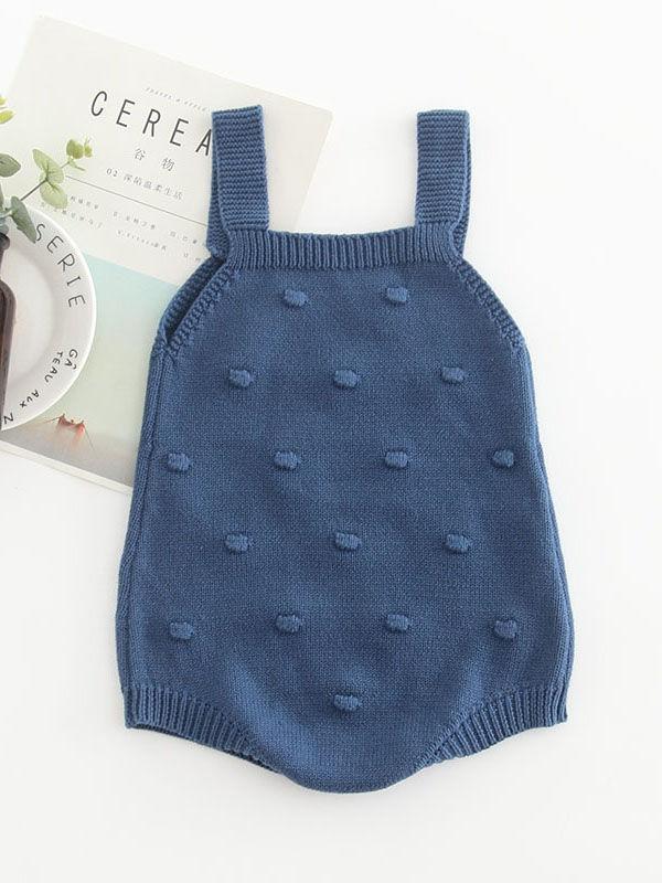 Knitted Suspender Bodysuit Crochet Cotton Onesies - dianjiang-