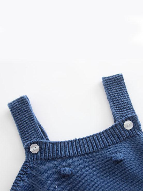 Knitted Suspender Bodysuit Crochet Cotton Onesies - dianjiang-