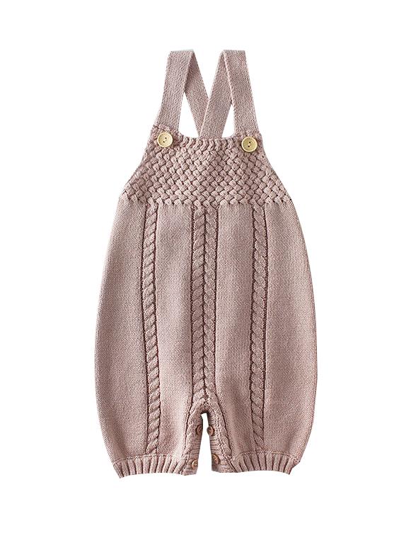 Crochet Baby Rompers Cotton Suspender Knitted Infant Bodysuit Overall Autumn - dianjiang-