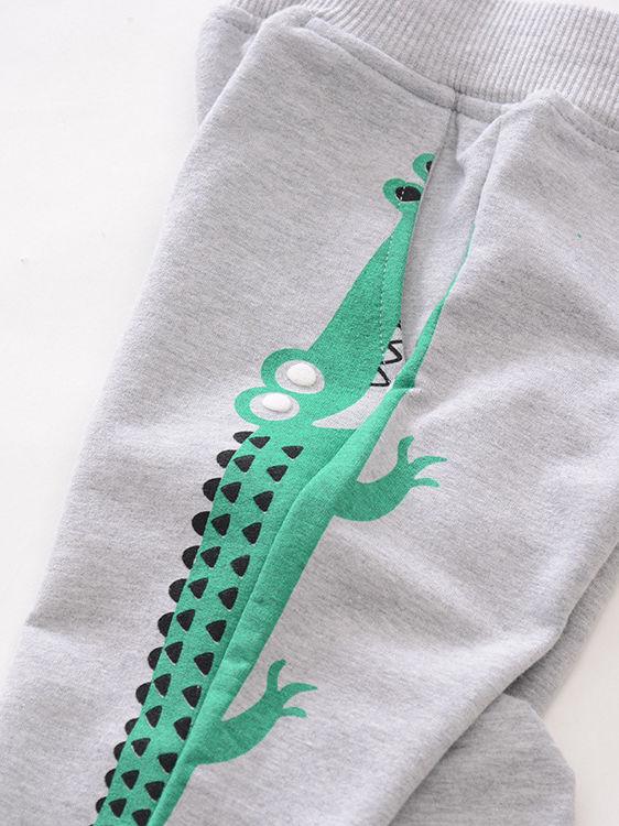 Crocodile Trousers Long Pants Kids Sportswear For Toddler Big Boys - dianjiang-