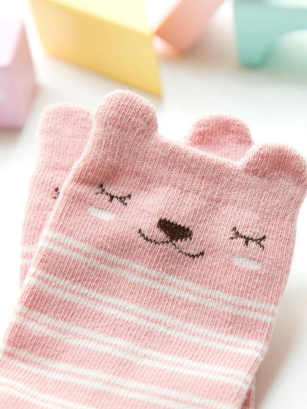 Bear/Fox/Owl/Bunny Crochet Baby Kids Knee-high Socks Loose Mouth Long Stockings - dianjiang-