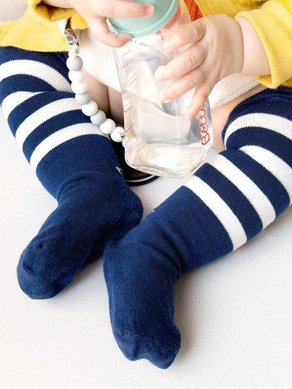 Striped Knee High Socks Loose Mouth Mid-calf Length Socks For Newborn - dianjiang-