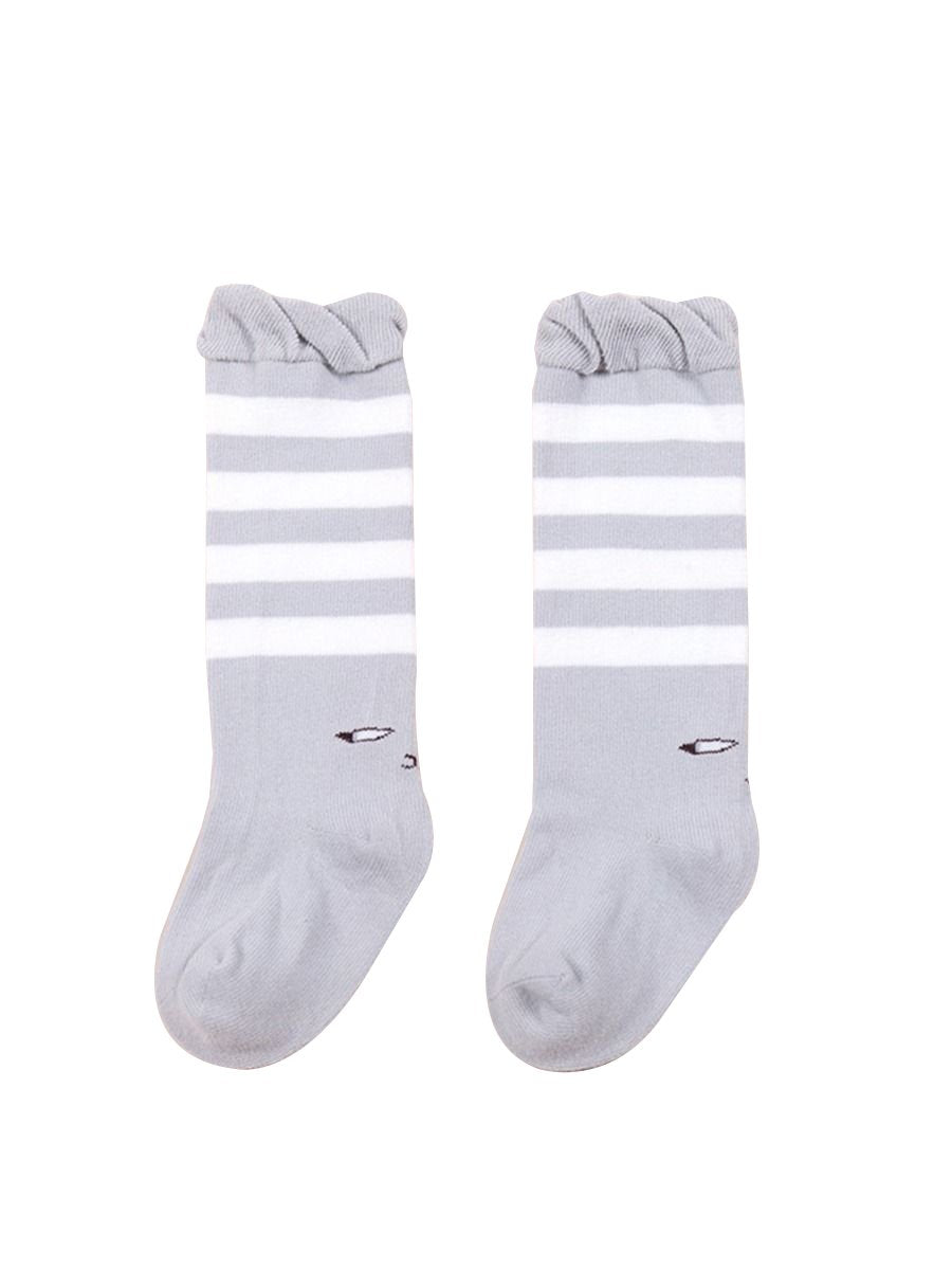 Striped Knee High Socks Loose Mouth Mid-calf Length Socks For Newborn - dianjiang-