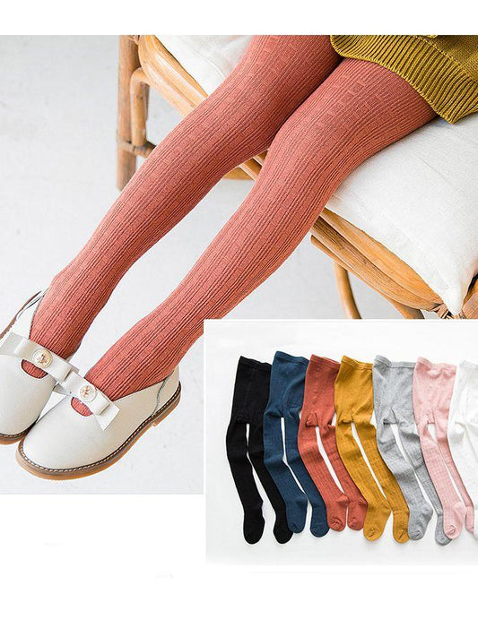 Japanese Style Checked Dance Pantihose Solid Color Socks - dianjiang-