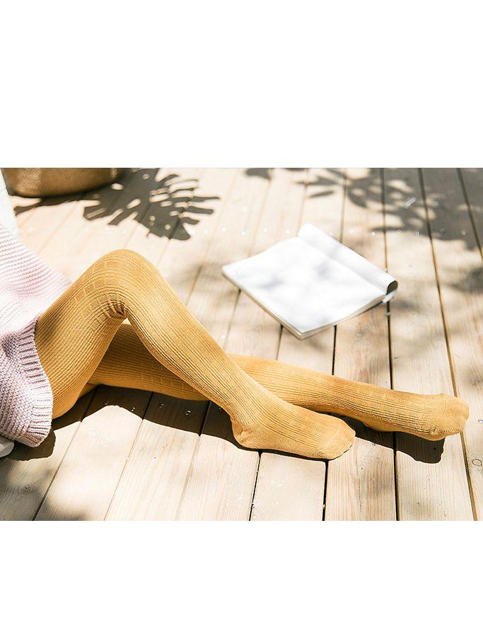 Japanese Style Checked Dance Pantihose Solid Color Socks - dianjiang-