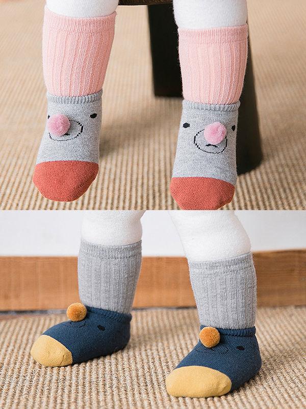 2 Pairs Cartoon Bear Detachable Socks Set for Baby Toddler Boys and Girls - dianjiang-