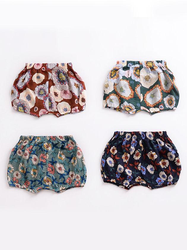 Floral Cartoon Print Infant Girls Boys Bloomers Baby Summer Shorts - dianjiang-