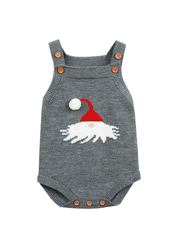 Christmas Crochet Suspender Baby Romper Kids Knitted Apparel - dianjiang-